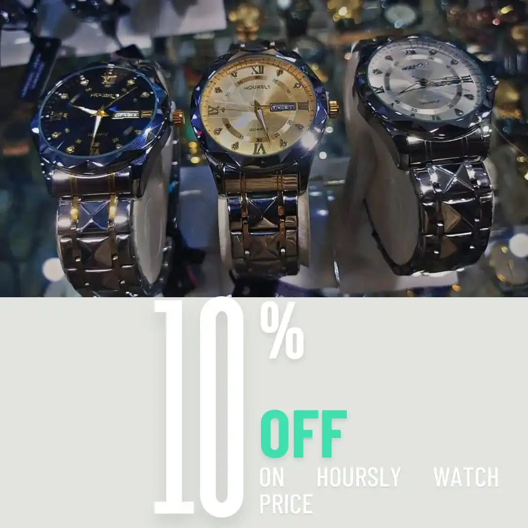 HOURSLY Diamond Dial Quartz Wristwatches Collection