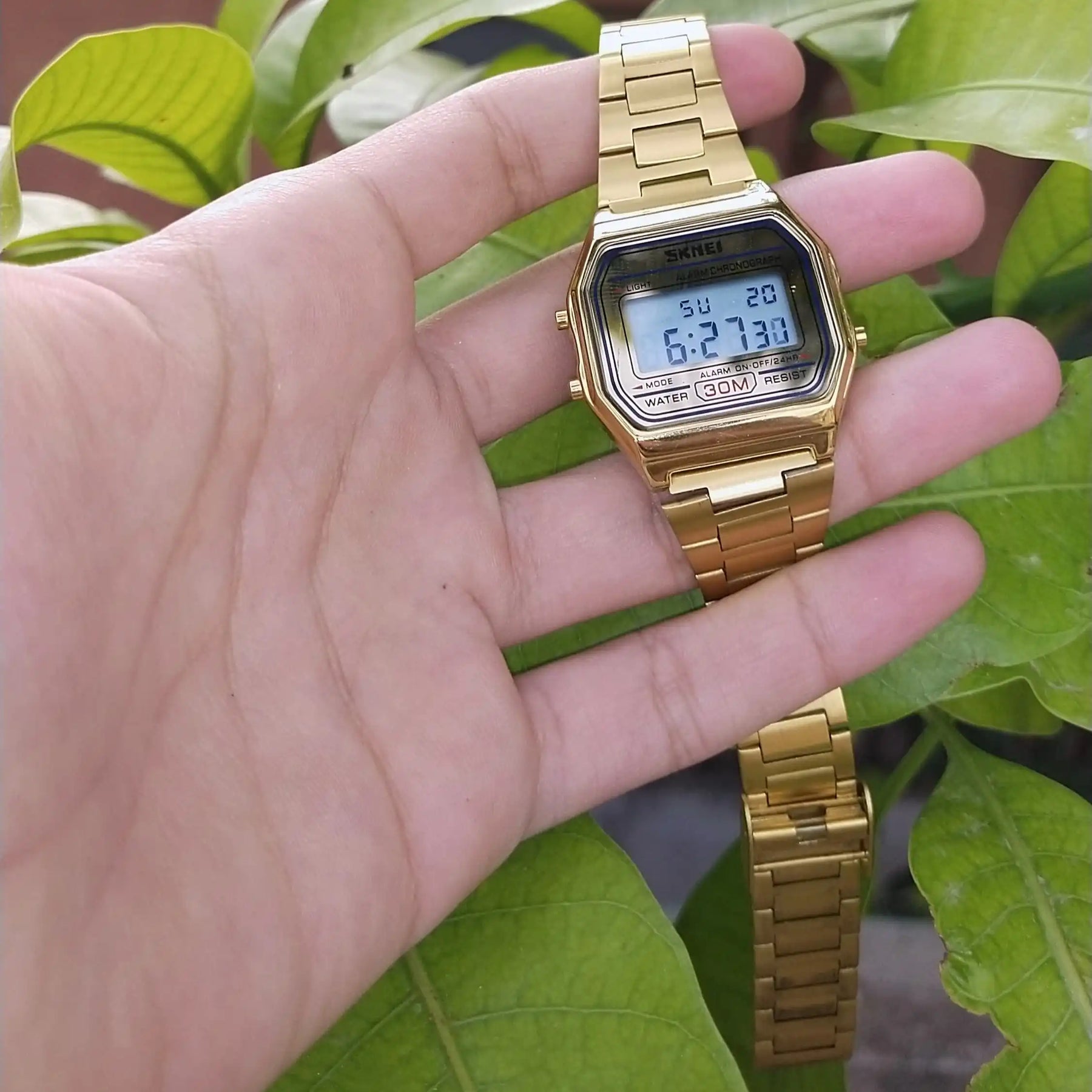 Skmei 1123 Unisex Digital Golden Watch
