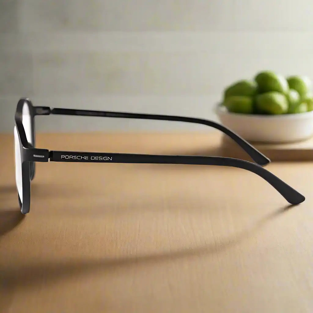 Black Acetate Metal Aviator Porsche Design Eyewear