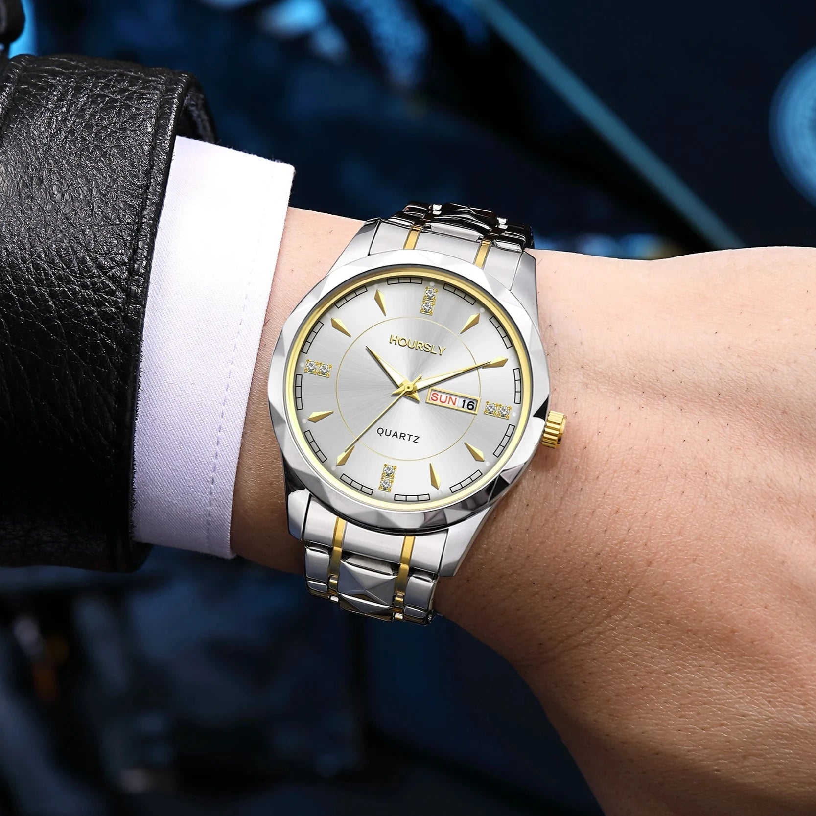 Elegant HOURSLY Quartz Wristwatch