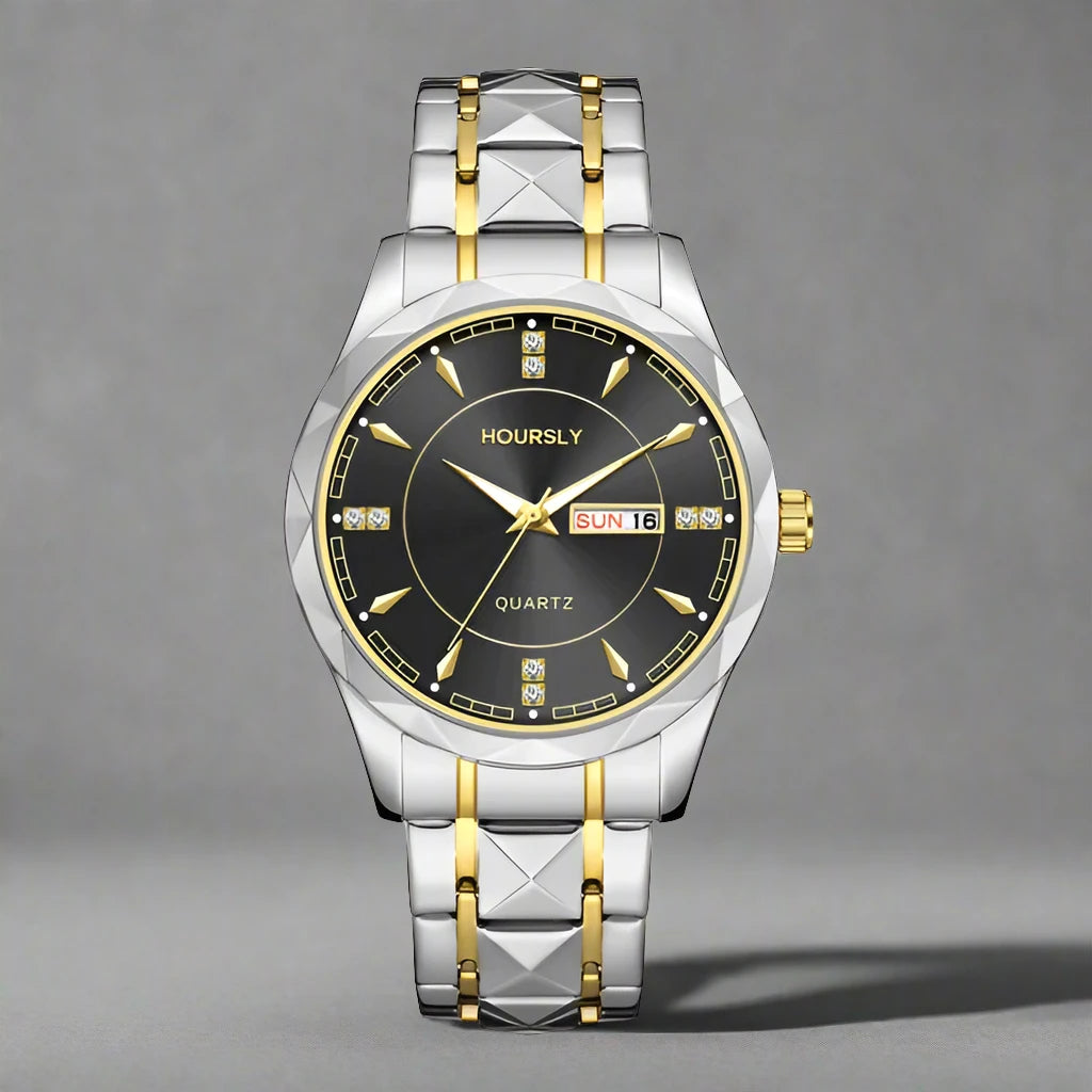 Elegant HOURSLY Quartz Wristwatch