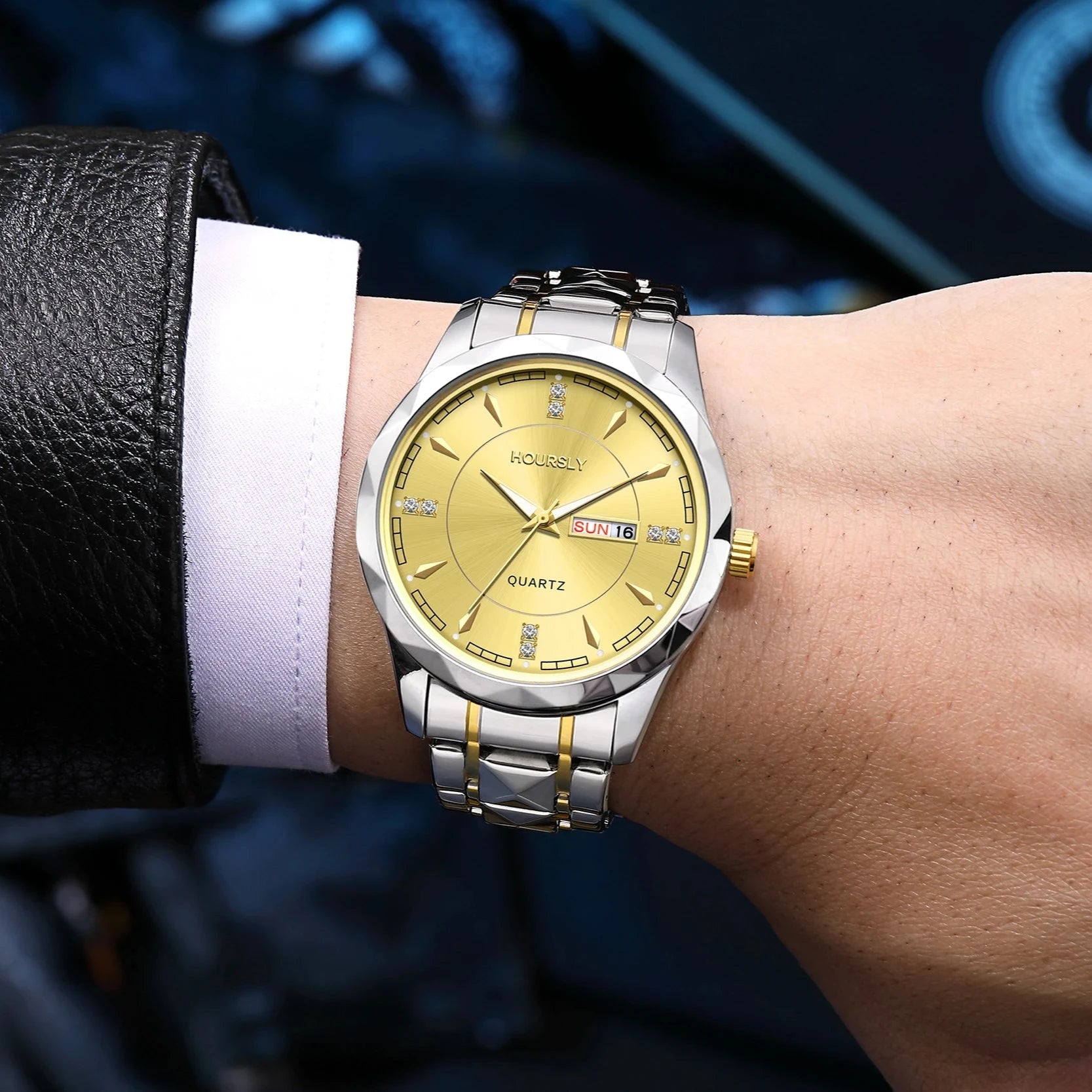 Elegant HOURSLY Quartz Wristwatch