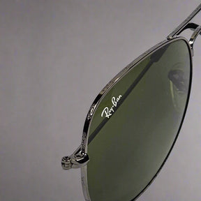 Ray-Ban-Rimmed-Classic-Aviators-GunMetal-Frame-With-Green-Lens_2