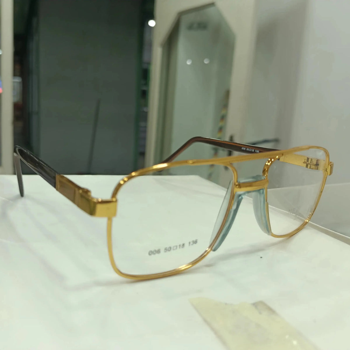 Aviator-Style Metal Eyeglass Frames with Double Bridge Design - ChushMato