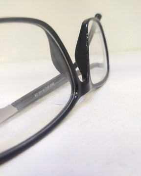 Classic Black Silver Trim Eyeglasses – Model 8002 | Plastic Frame