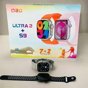 D20 Ultra 2 + S9 Smartwatch with 7 Straps – Buy Online in Pakistan CM