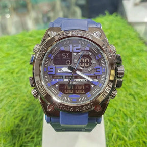 GSTW-300 G-Shock Ana-Digi Metal Dial Sports Watch Blue Color