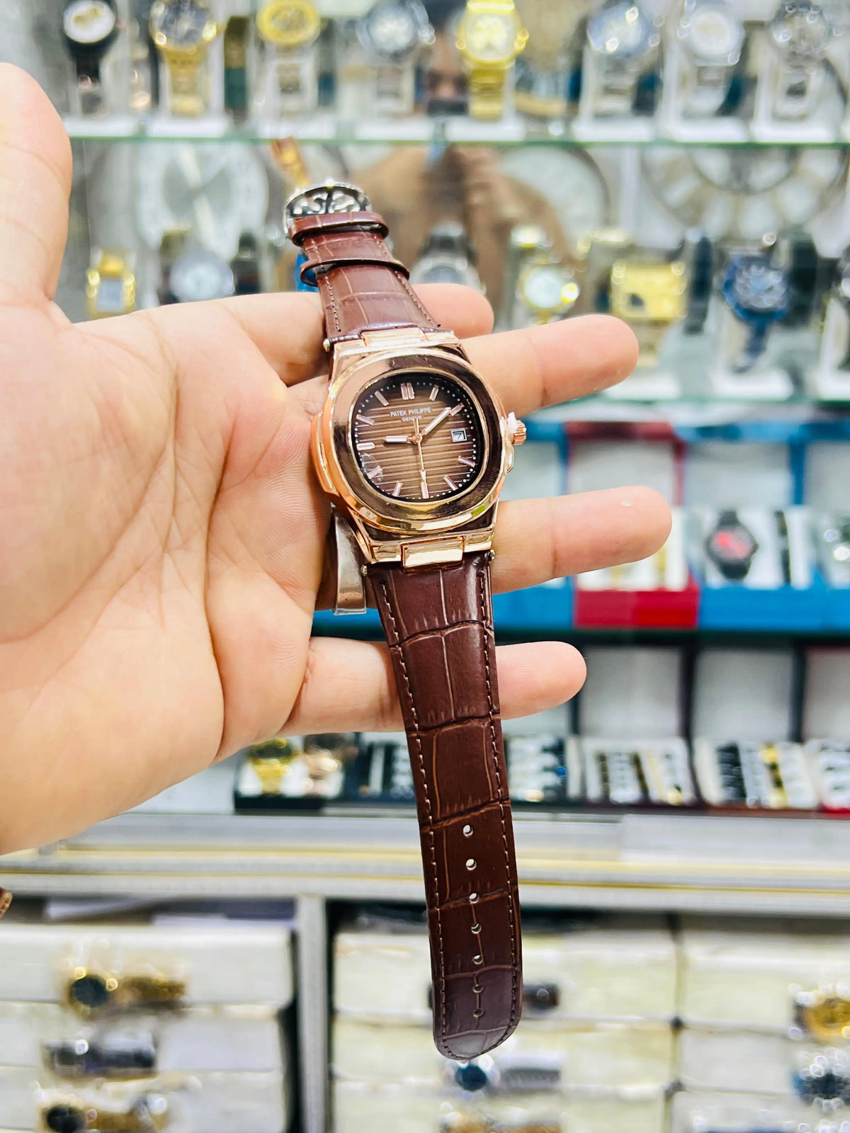 Patek Philippe Geneve Leather Belt Date Watch - Limited Edition