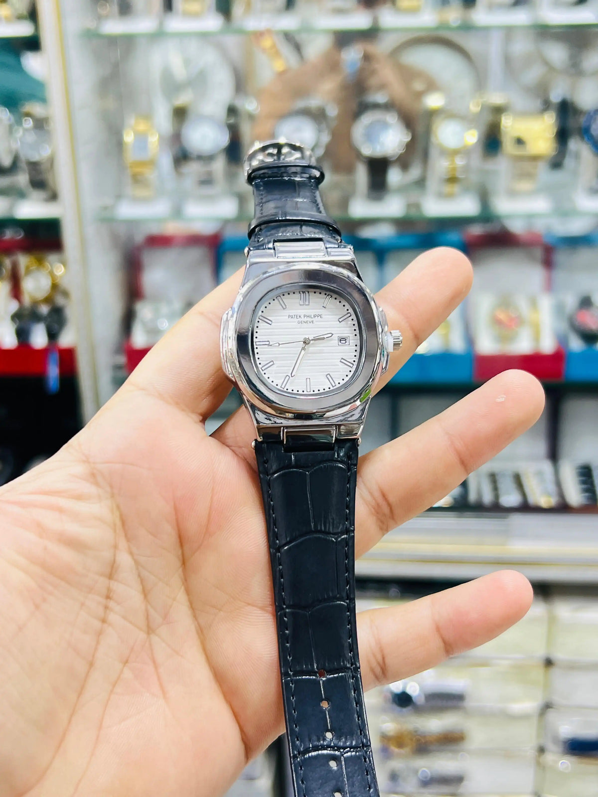 Patek Philippe Geneve Leather Belt Date Watch - Limited Edition