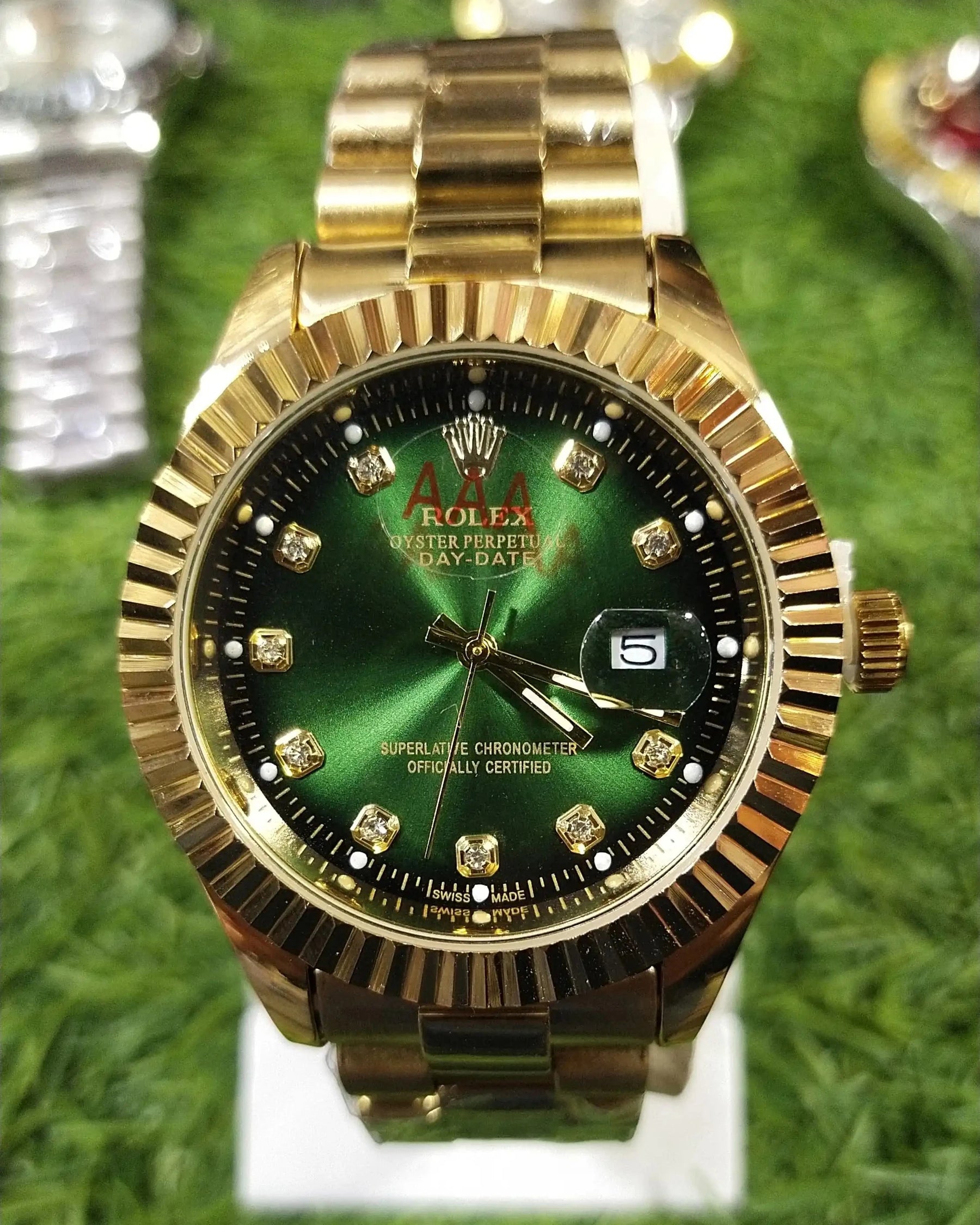 rolex aaa copy dark green dial