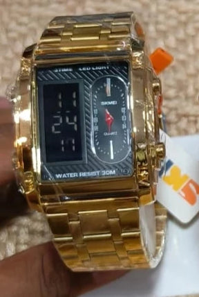 skemi skmei sport wrist watch golden