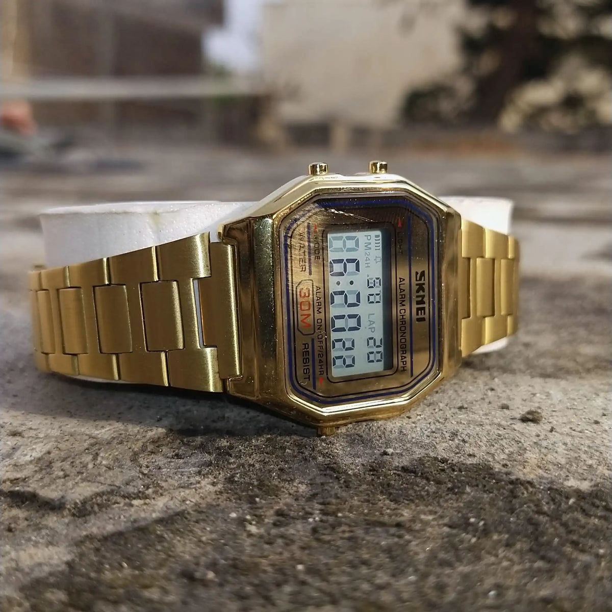 Skmei 1123 Unisex Digital Golden Watch