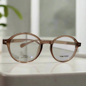 Affordable ChushMato Tom Ford Glasses Copy in Pakistan - Stylish Transparent Brown Frames for Men