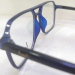 Glossy Blue LoveU Label Rectangular shape with a slight aviator-inspired design Frame side view