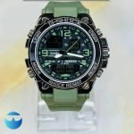 GSTW-300 G-Shock Ana-Digi Metal Dial Sports Watch Army Green Color